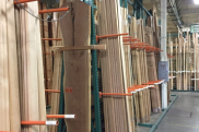High quality lumber stacked in warehouse